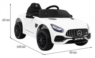 Mercedes Benz GT, одноместный электромобиль, белый цена и информация | Электромобили для детей | 220.lv