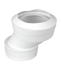 WC pieslēgums elastīgs ar nobīdi 40mm, 90-100mm cena un informācija | Piederumi tualetes podiem un bidē | 220.lv