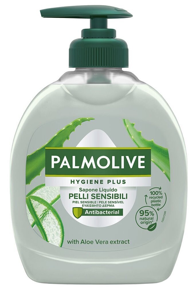 Šķidrās ziepes Palmolive Sensitive Aloe Vera, 300 ml cena un informācija | Ziepes | 220.lv