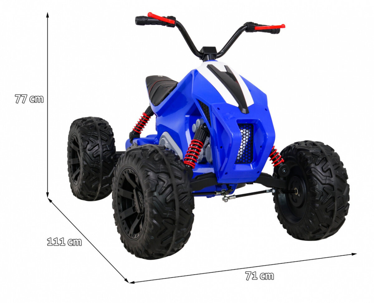 Kvadricikls bērniem ATV Quad Lucky Seven, zils cena un informācija | Bērnu elektroauto | 220.lv