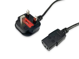 Equip 112300 power cable Black 2 m BS 1363 C13 coupler 4015867227077 цена и информация | Кабели и провода | 220.lv