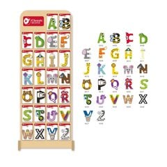 Набор деревянных букв с подставкой, 70 шт. цена и информация | Развивающие игрушки | 220.lv
