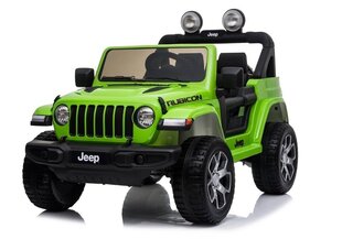 Vaikiškas vienvietis elektromobilis Jeep Wrangler Rubicon, žalias cena un informācija | Bērnu elektroauto | 220.lv