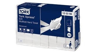 Papīra salvešu papīrs Tork Xpress Multifold Soft H2, 180 loksnes/ 21 gab. kaina ir informacija | Tualetes papīrs, papīra dvieļi | 220.lv