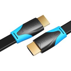 Flat HDMI Cable Vention VAA-B02-L300 3m 4K 60Hz  (Black) цена и информация | Кабели и провода | 220.lv