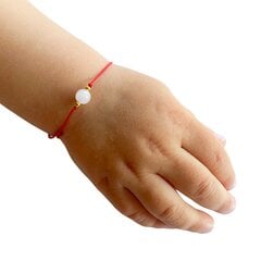 Детский браслет удачи из красной нити с камнем розового кварца цена и информация | Аксессуары для детей | 220.lv