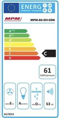MPM-60-OV-09N цена и информация | Вытяжки на кухню | 220.lv