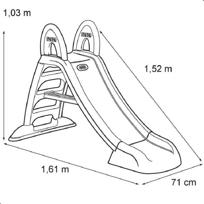 Sodo čiuožykla Feber, 152 cm цена и информация | Slidkalniņi, kāpšanas konstruktori | 220.lv