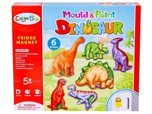 Radošo magnētu izgatavošanas komplekts Color Day Dinosaur cena un informācija | Attīstošās rotaļlietas | 220.lv
