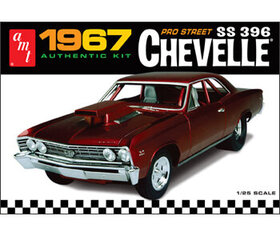 Līmējamais modelis 1967 Chevy Chevelle Pro Street AMT, sarkans cena un informācija | Līmējamie modeļi | 220.lv