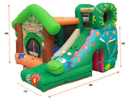 Piepūšamais batuts HappyHop Slide 35x34x245cm, dažādas krāsas cena un informācija | Piepūšamās rotaļlietas un pludmales preces | 220.lv