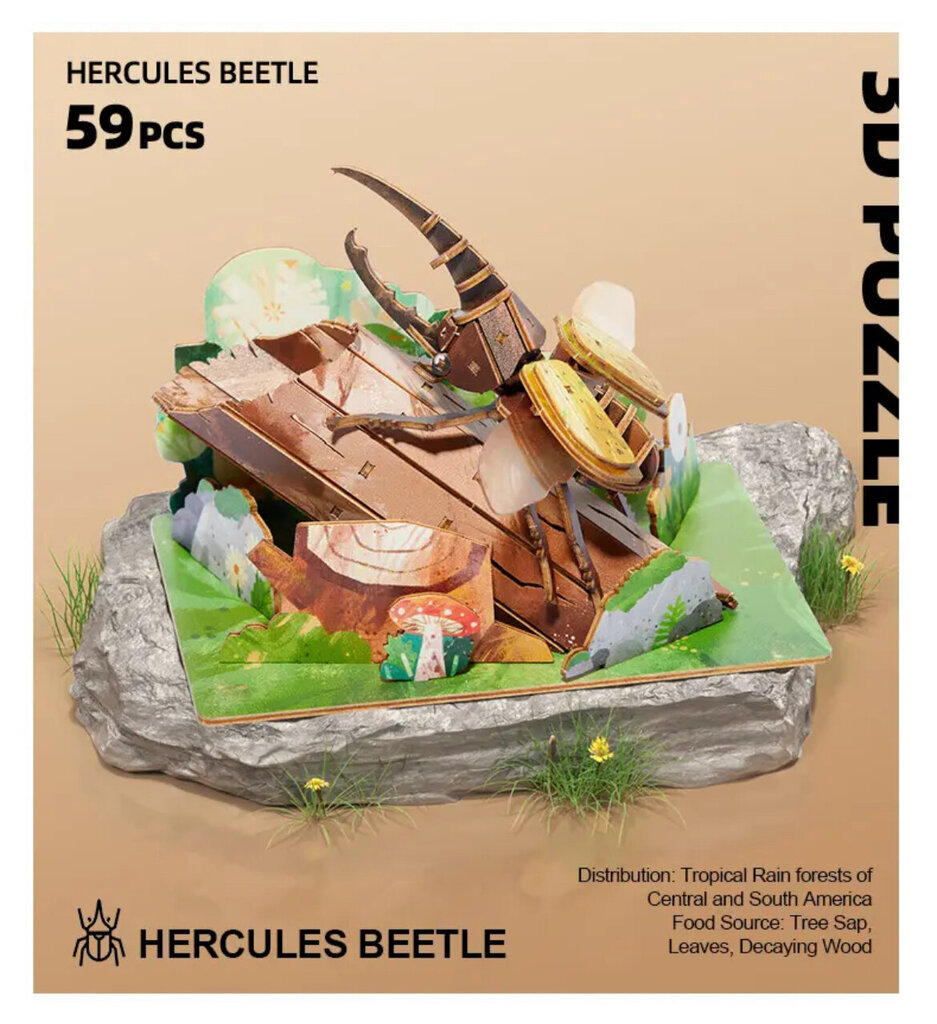 3d puzle Mideer Hercules vabole, 59 d. цена и информация | Attīstošās rotaļlietas | 220.lv