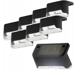 Солнечные светильники для лестниц LEDTECHNICS DLED черный 4 см 8 шт. цена и информация | Уличное освещение | 220.lv