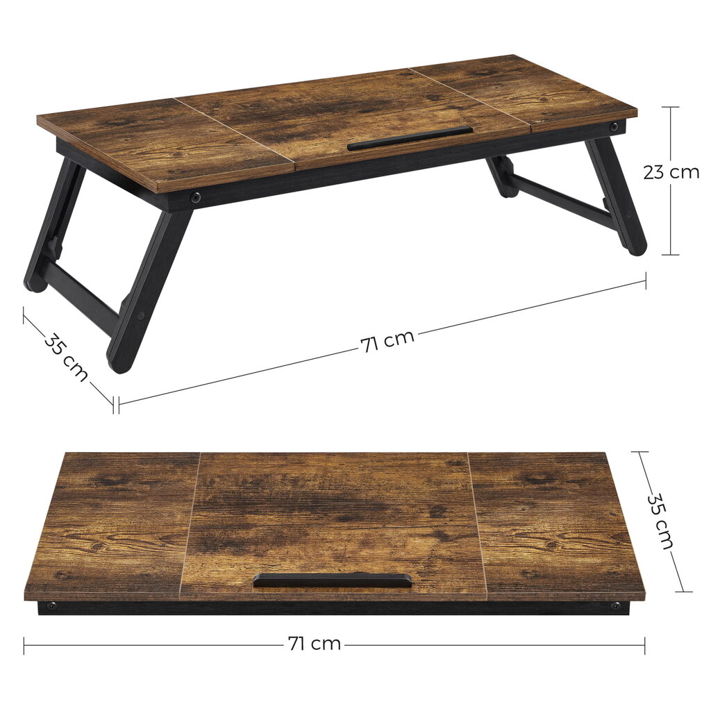 Portatīvo datoru galds, brūns cena un informācija | Datorgaldi, rakstāmgaldi, biroja galdi | 220.lv