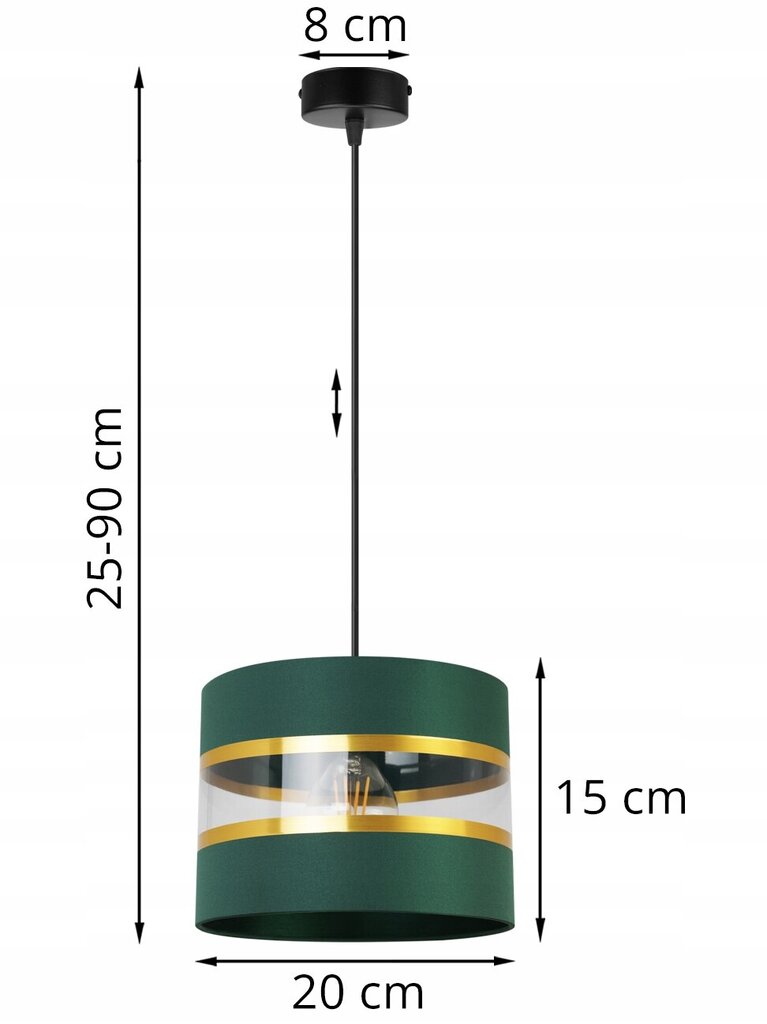 LightHome griestu lampa, Elegance Gold cena un informācija | Piekaramās lampas | 220.lv