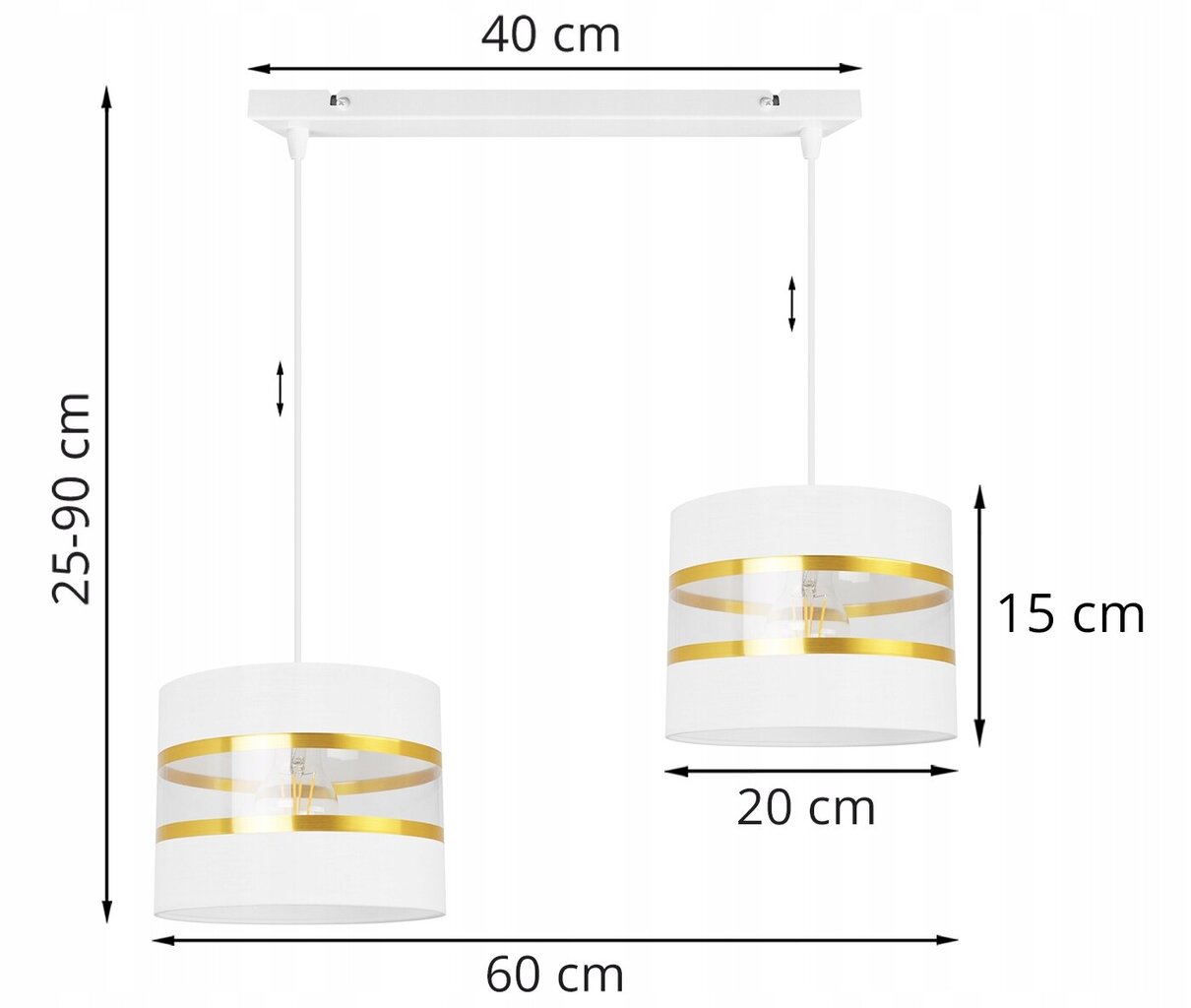 LightHome griestu lampa, Elegance Gold cena un informācija | Lustras | 220.lv