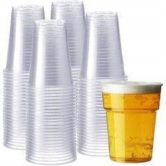 Пластиковые чашки, 500 мл, 50 шт. цена и информация | Праздничная одноразовая посуда | 220.lv