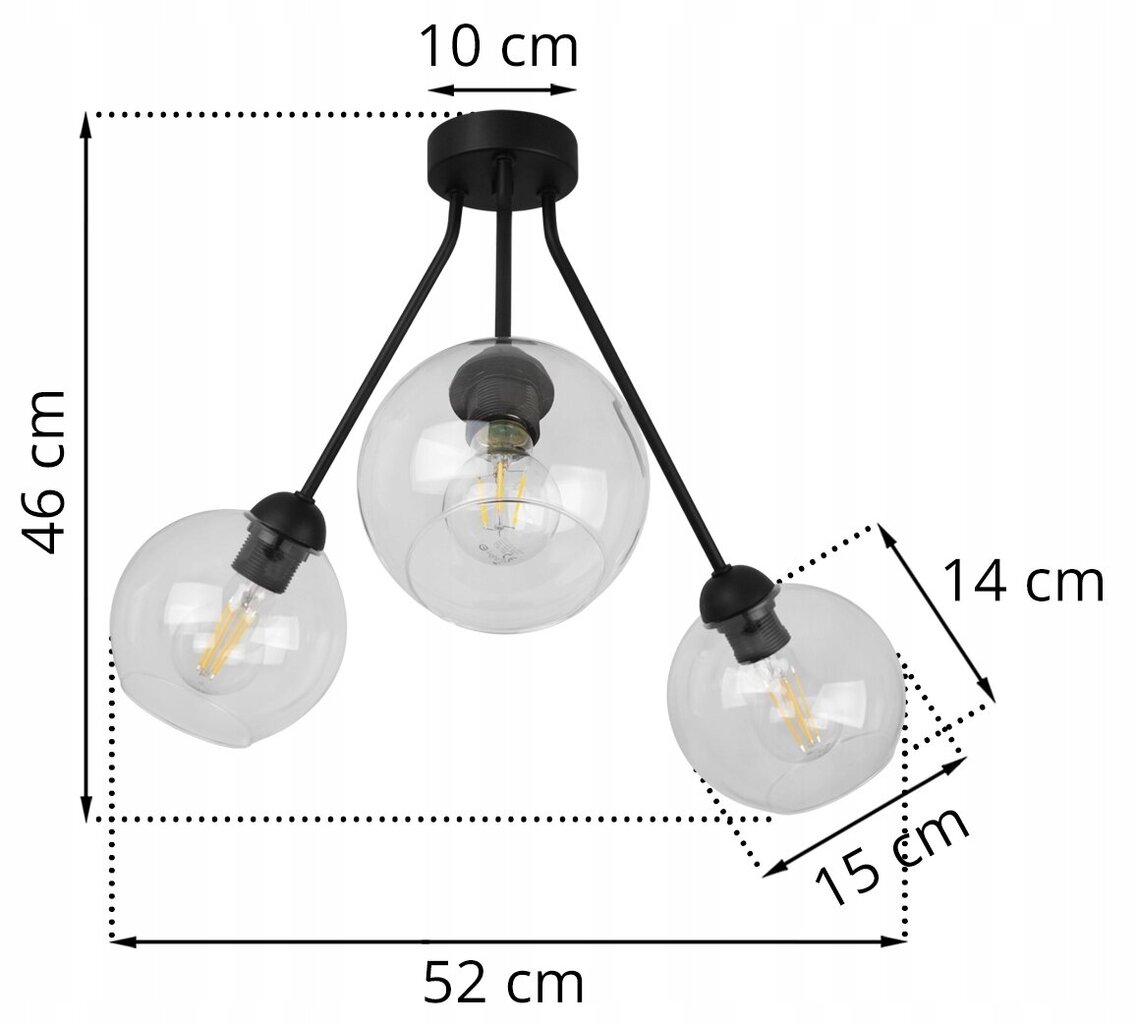 LightHome kulons Trio Haga цена и информация | Lustras | 220.lv