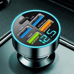 Автомобильное зарядное устройство с 5 USB-разъемами цена и информация | Автомобильные электропринадлежности 12V | 220.lv