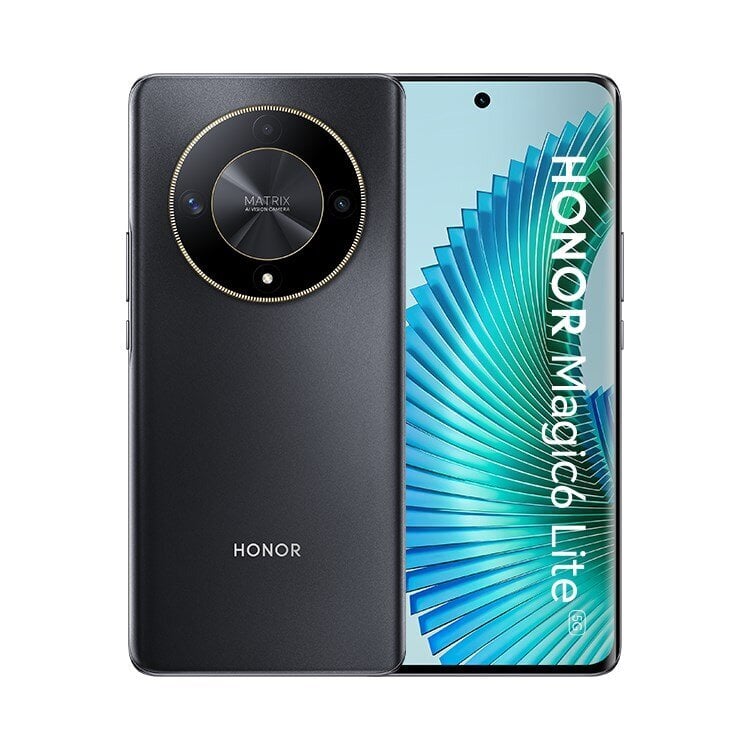 Honor Magic6 Lite 5G 8/256GB Midnight Black 5109AWVG cena un informācija | Mobilie telefoni | 220.lv