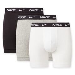 Nike bokseršorti vīriešiem Everyday Cotton Stretch 3 gab., melni-balti-gaiši pelēki цена и информация | Мужские трусы Nek, черные | 220.lv