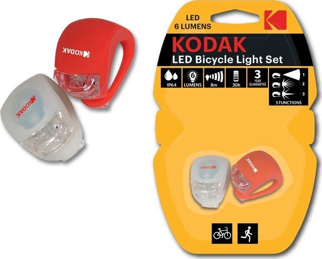 Kodak velosipēda lukturu komplekts, 2 gab. цена и информация | Baterijas | 220.lv