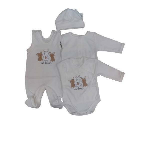 Komplekts mazuļiem TM25861, balts цена и информация | Apģērbu komplekti jaundzimušajiem | 220.lv