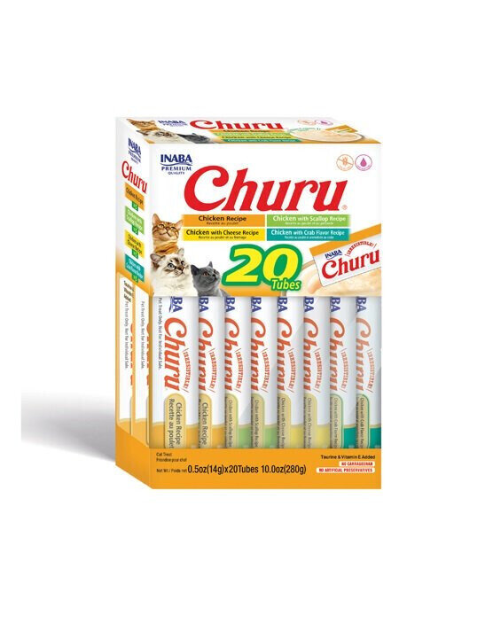 Inaba Churu Varieties gardumi kaķiem, ar vistu, 20x14 g cena un informācija | Gardumi kaķiem | 220.lv