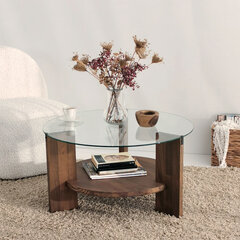 Кофейный столик Asir, 75x40x75см, коричневый цена и информация | Журнальные столики | 220.lv