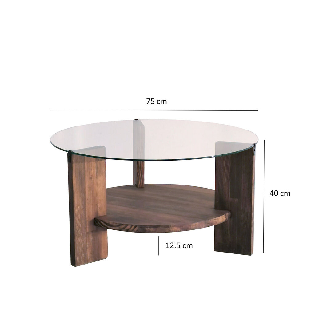 Kafijas galdiņš Asir, 75x40x75 cm, brūns цена и информация | Žurnālgaldiņi | 220.lv