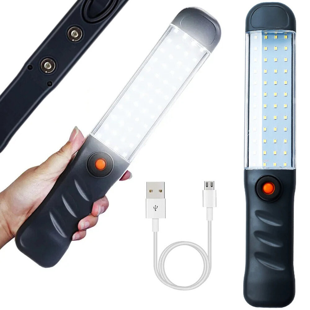 Darbnīcas lukturītis, 48 ​​LED, USB āķis cena un informācija | Lukturi | 220.lv