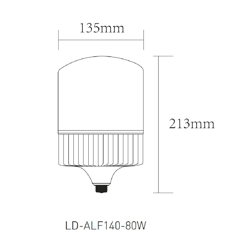LED spuldze F140, 77.5W, 8900lm, E27, 4000K, LD-ALF140-80W, GTV cena un informācija | Spuldzes | 220.lv