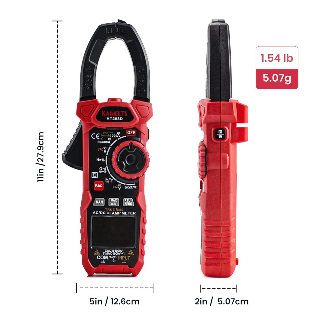 Skavas mērītājs Kaiweets HT208D cena un informācija | Rokas instrumenti | 220.lv