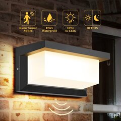 LED āra gaisma ar kustības sensoru Decmay, 1 gab. cena un informācija | Āra apgaismojums | 220.lv
