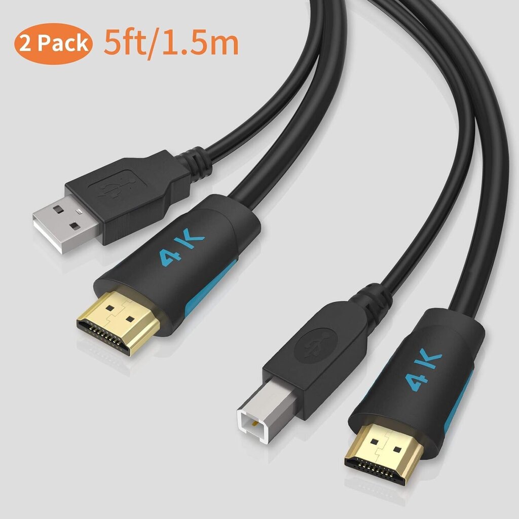 Кабель питания USB-кабель для принтера TESmart USB A–B цена | 220.lv