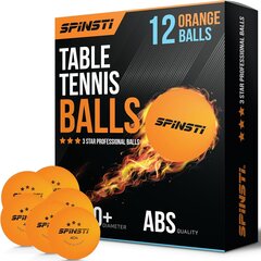 Мячи для настольного тенниса 3 Star Balls Spinsti, 12шт., оранжевый цена и информация | Мячи для настольного тенниса | 220.lv