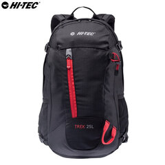 Mugursoma Hi-Tec Trek, 25L, melna/sarkana cena un informācija | Sporta somas un mugursomas | 220.lv