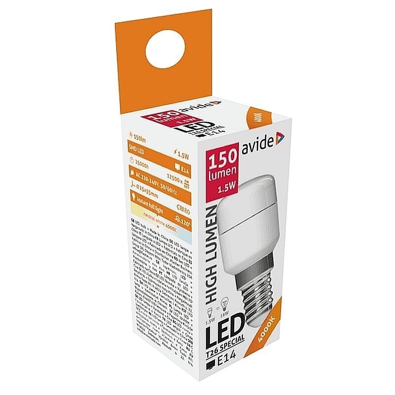 Avide LED spuldze 1,5W E14 T26 4000K cena un informācija | Spuldzes | 220.lv