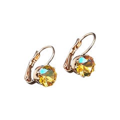 Серьги Великолепие (Light Topaz Shimmer) с кристаллами Swarovski™ цена и информация | Серьги | 220.lv