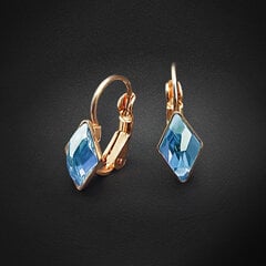 Auskari Kristāla Rombs IV Aquamarine ar Swarovski™ kristāliem cena un informācija | Auskari | 220.lv