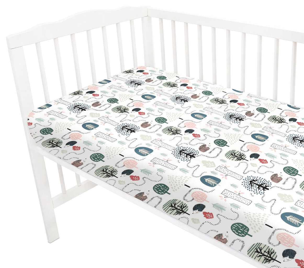 Kokvilnas palags ar gumiju, 120x60 cm cena un informācija | Bērnu gultas veļa | 220.lv