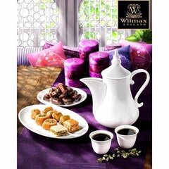 Белый фарфоровый кофейник ARABIC STYLE 1л WILMAX цена и информация | Стаканы, фужеры, кувшины | 220.lv