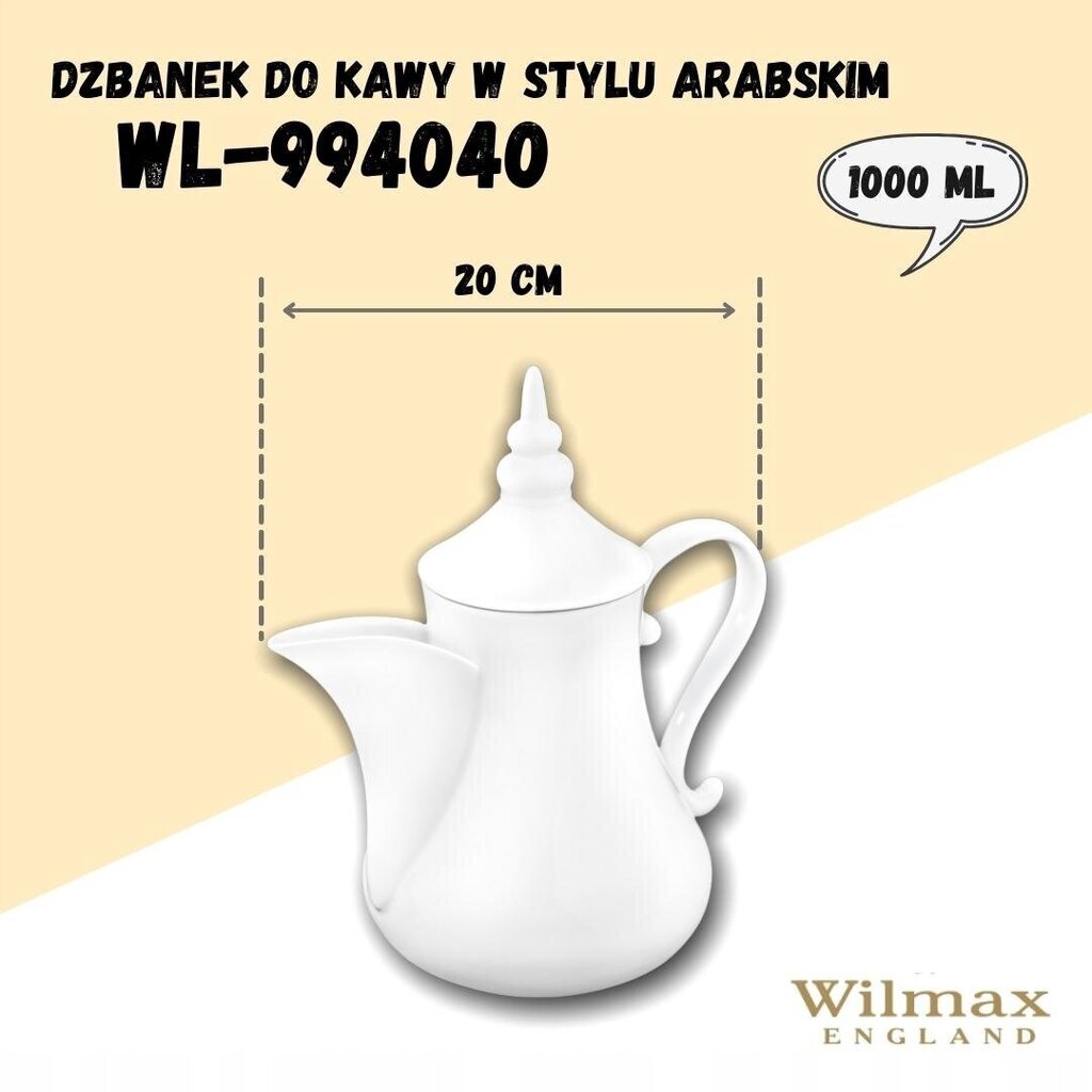 Wilmax tējkanna, 1000 ml cena un informācija | Glāzes, krūzes, karafes | 220.lv