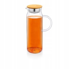 Стеклянный кувшин бамбуковая крышка напиток вода сок 1,5 л WILMAX цена и информация | Стаканы, фужеры, кувшины | 220.lv