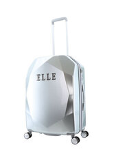 Vidēja izmēra koferis Elle Dimaond, sudraba цена и информация | Чемоданы, дорожные сумки | 220.lv