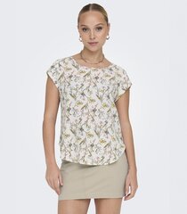 ONLY женская блузка 15161116*09, белый/желтый 5715424584979 цена и информация | Женские блузки, рубашки | 220.lv