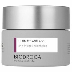 Pretnovecošanās krēms sausai ādai Biodroga Anti Age 24h Care Rich, 50 ml cena un informācija | Sejas krēmi | 220.lv