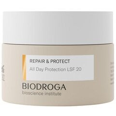 Atjaunojošs dienas krēms Biodroga Repair And Protect All Day Protection SPF 20, 50 ml цена и информация | Наносите на чистую кожу лица. Подержите около 10-15 минут и смойте водой. | 220.lv