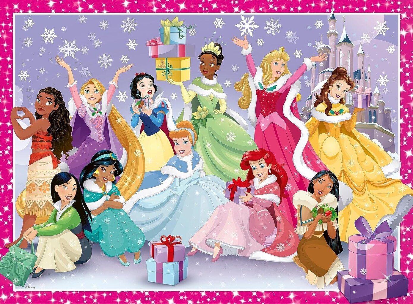 Puzle Ravensburger Disney Princess Christmas, 200 d. cena un informācija | Puzles, 3D puzles | 220.lv