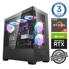 Intop Ryzen 5 7500F 64GB DDR5 1TB SSD M.2 NVME RTX4070 Super 12GB no-OS cena un informācija | Stacionārie datori | 220.lv